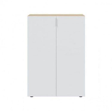 Alvaro White & Oak Effect 30-Pair Shoe Cupboard Cabinet: Modern Entryway Storage - UK Luxury Furniture